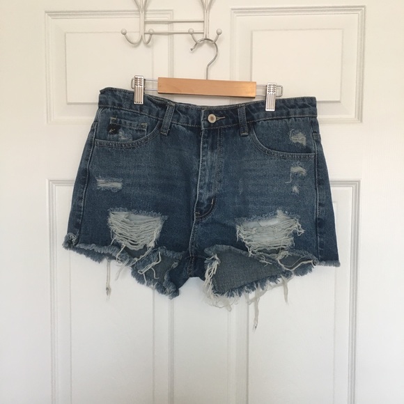 KanCan Pants - KanCan Ripped Denim Shorts